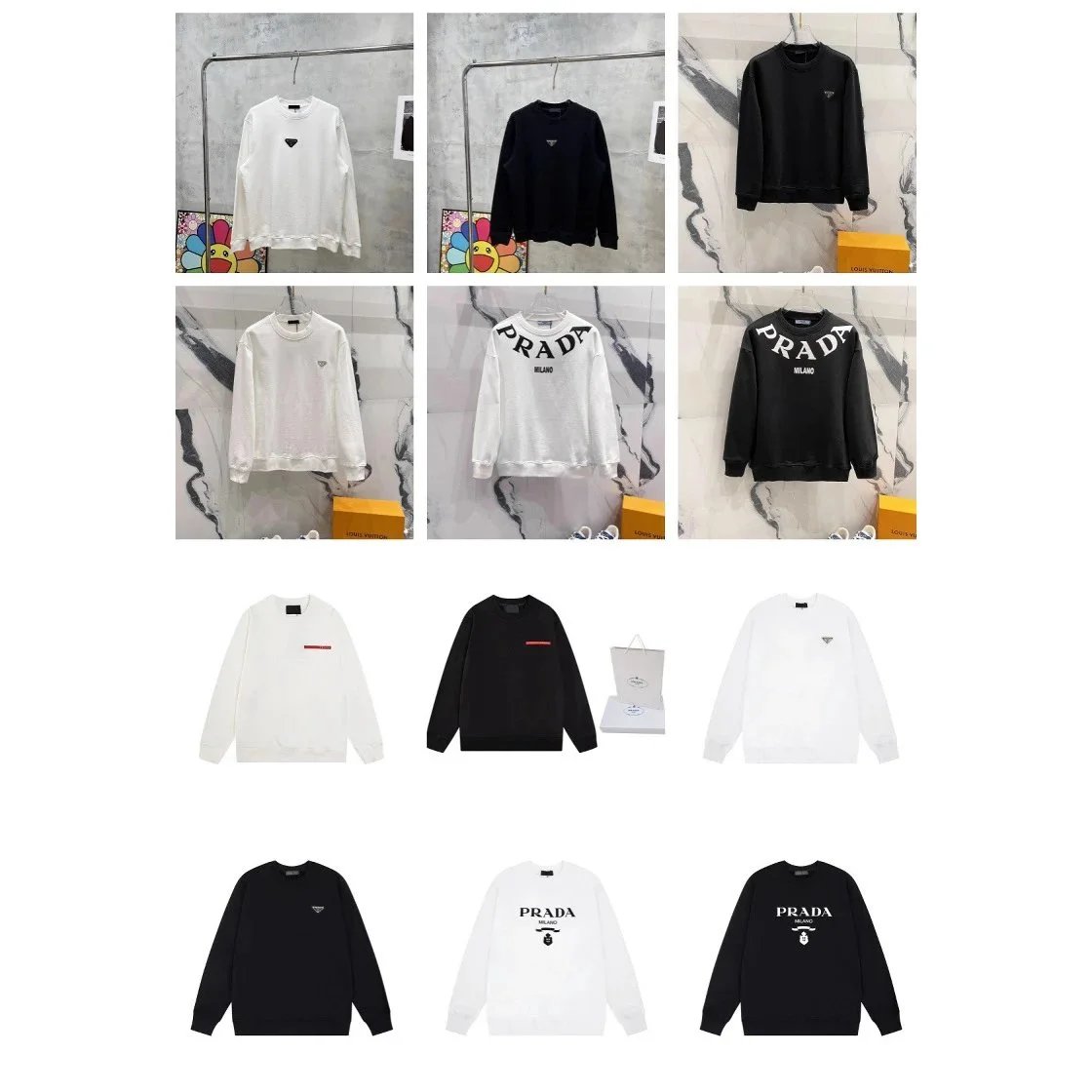 Prada Black Long Sleeve Sweatshirt
