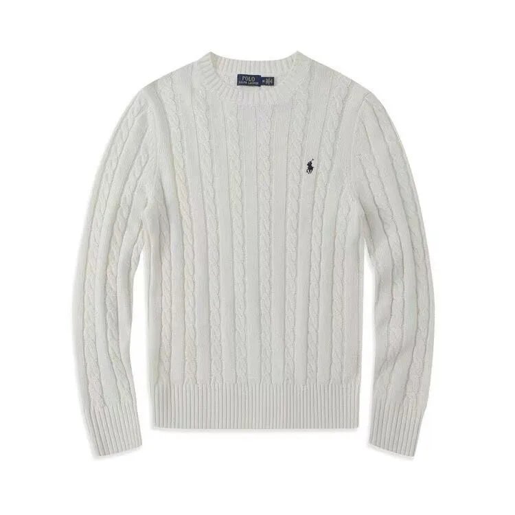 Ralph Lauren White Cable Knit Sweater