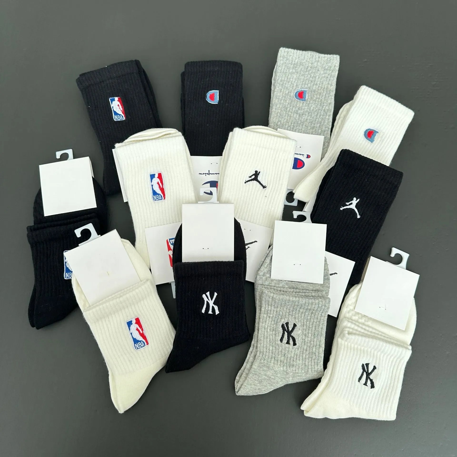 NBA Champion Yankees Embroidered Crew Socks Set