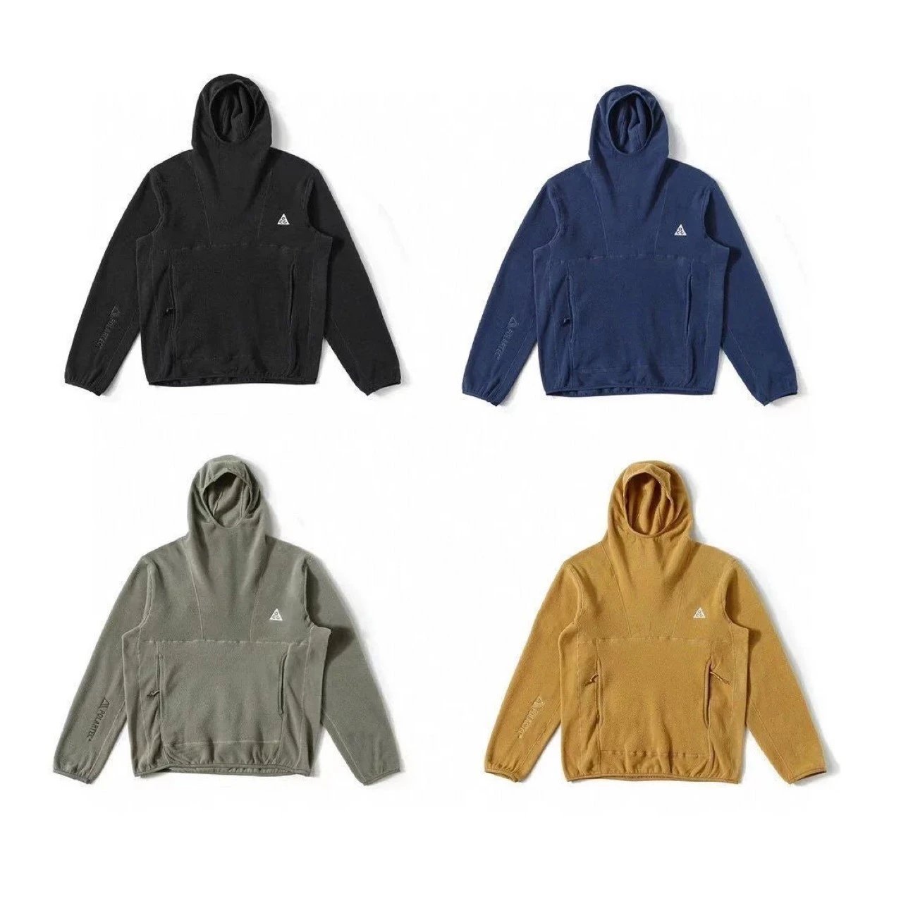 Adidas Black Blue Green Yellow Hooded Fleece Pullover