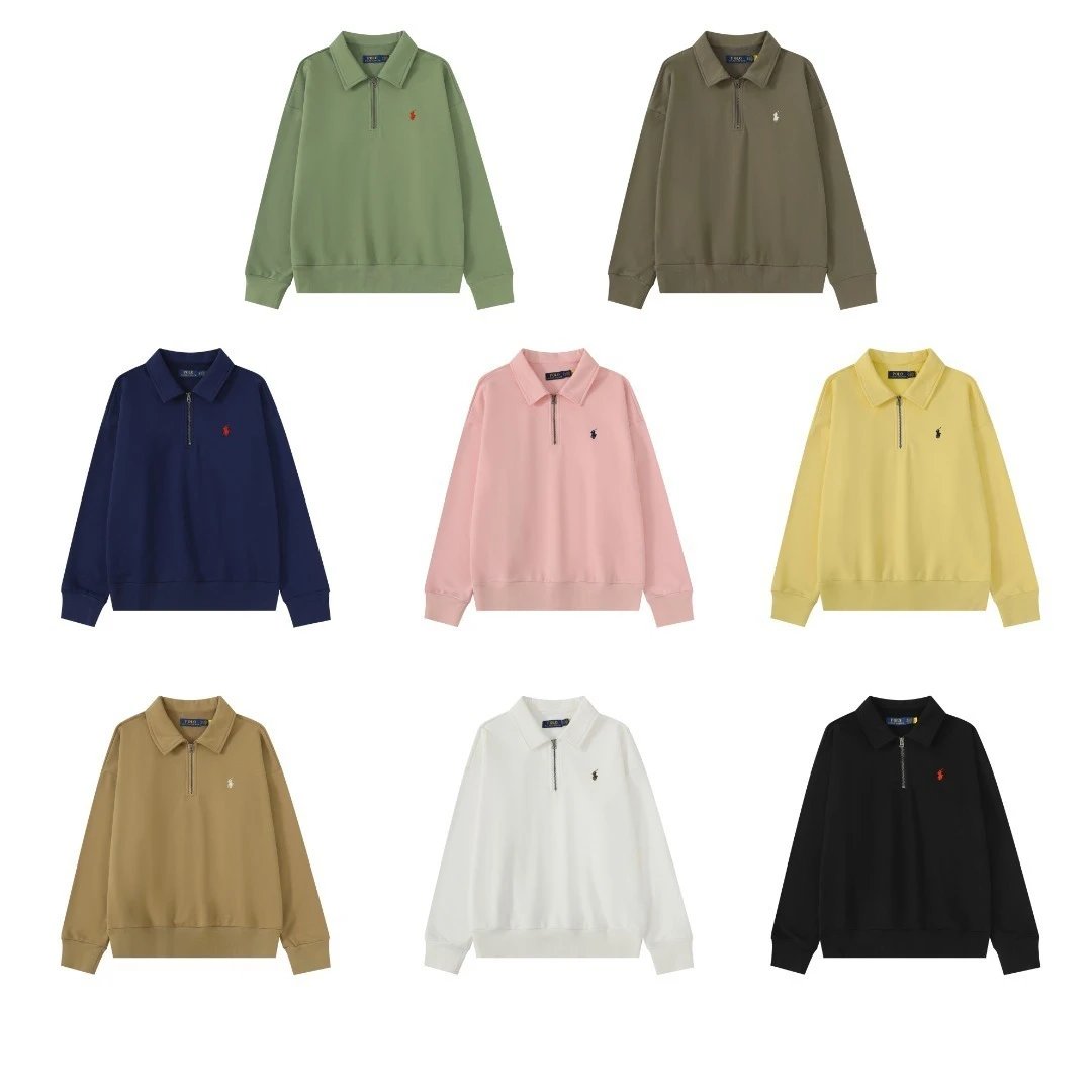 Ralph Lauren Multi Color Half-Zip Polo Shirts
