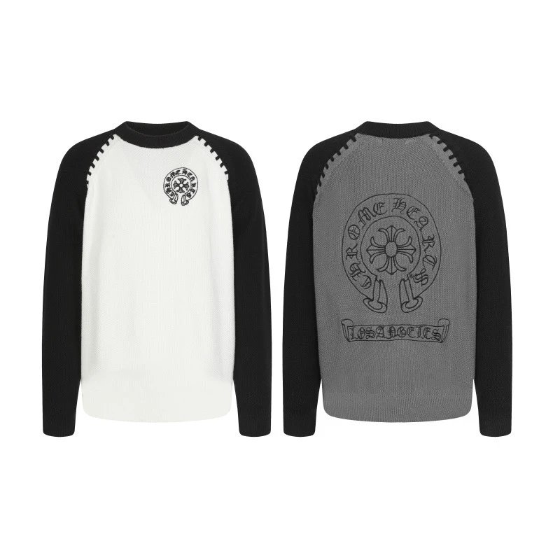 Chrome Hearts Black and White Knit Sweater