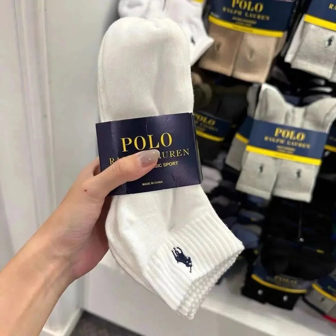 Ralph Lauren White Ankle Socks