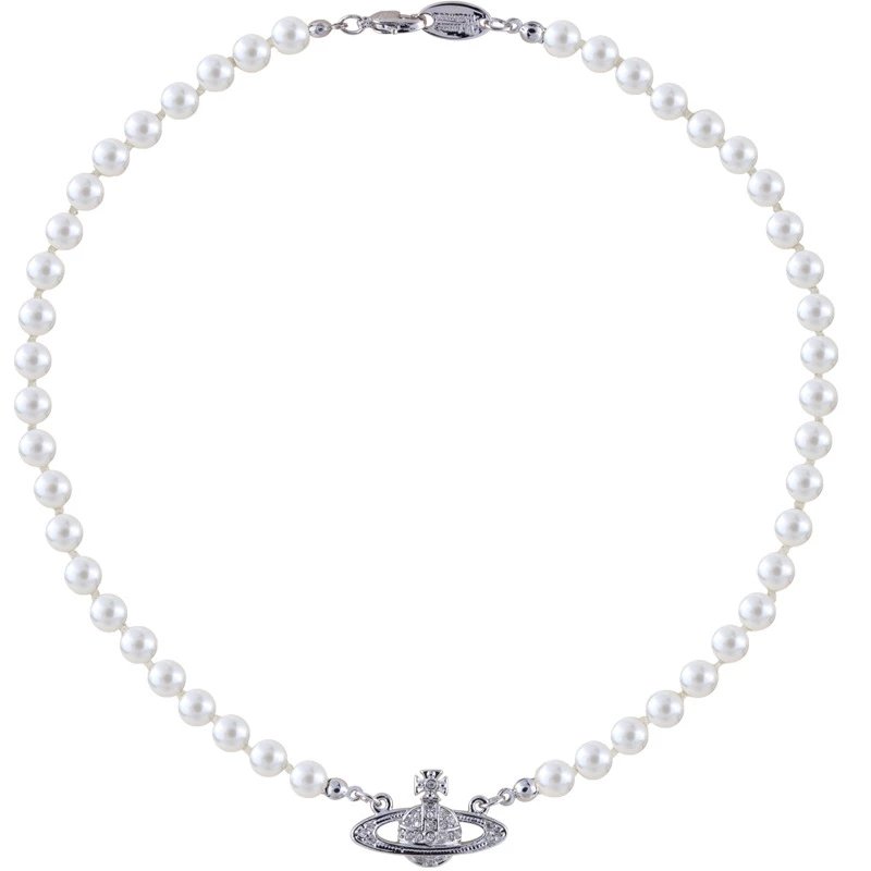 Vivienne Westwood White Pearl Necklace