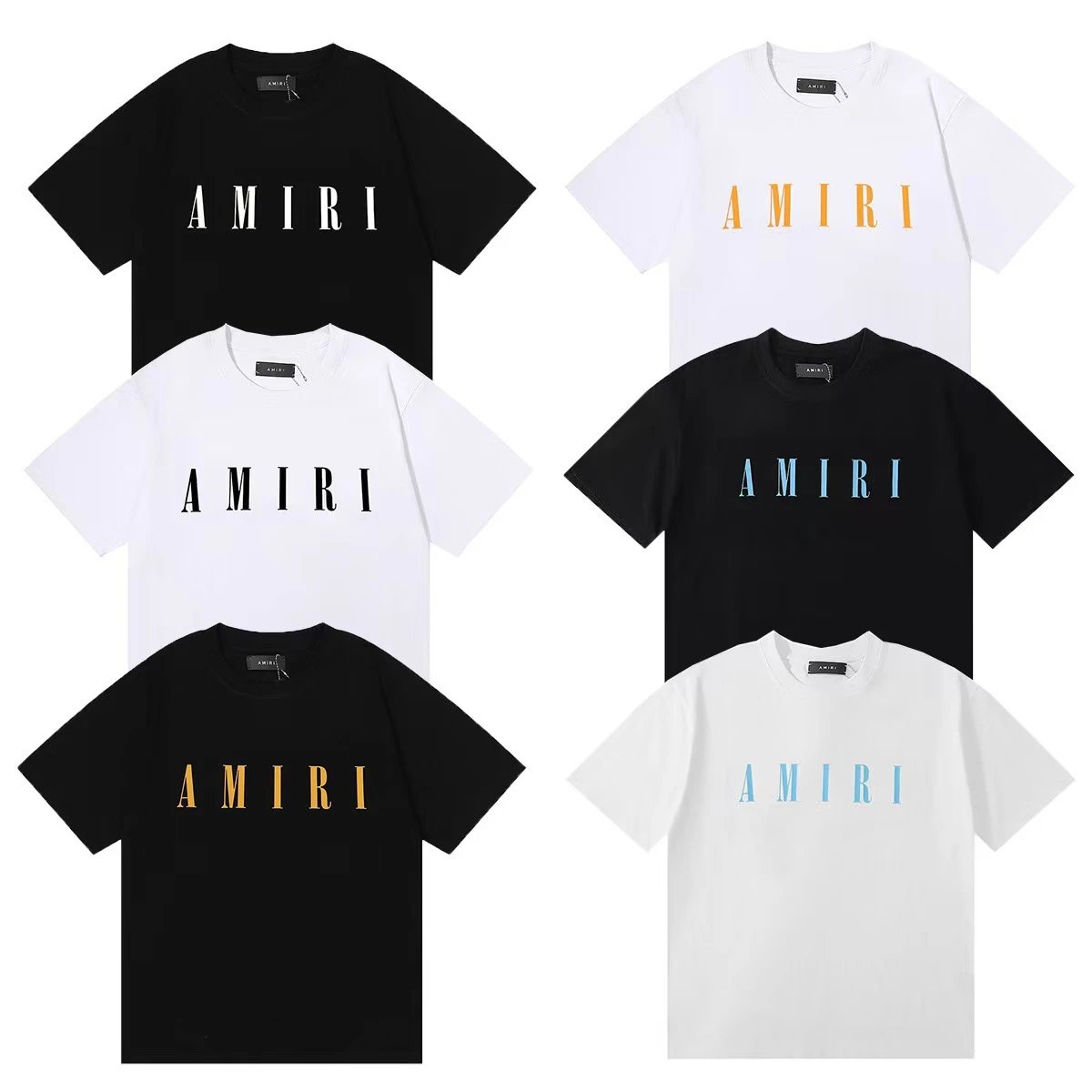 Amiri Black and White Short Sleeve T-Shirts