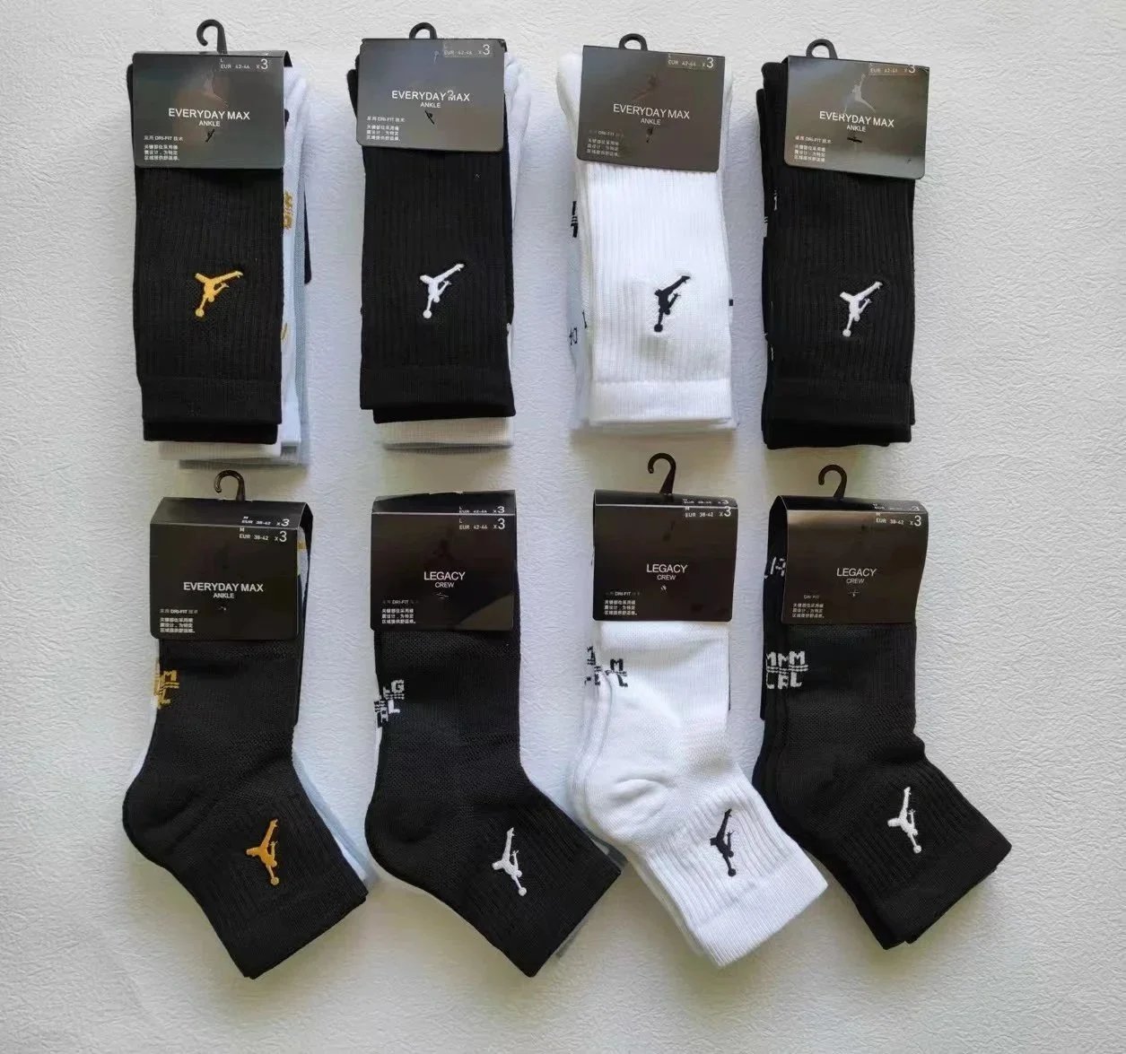 Jordan Everyday Max Ankle Socks Black/White