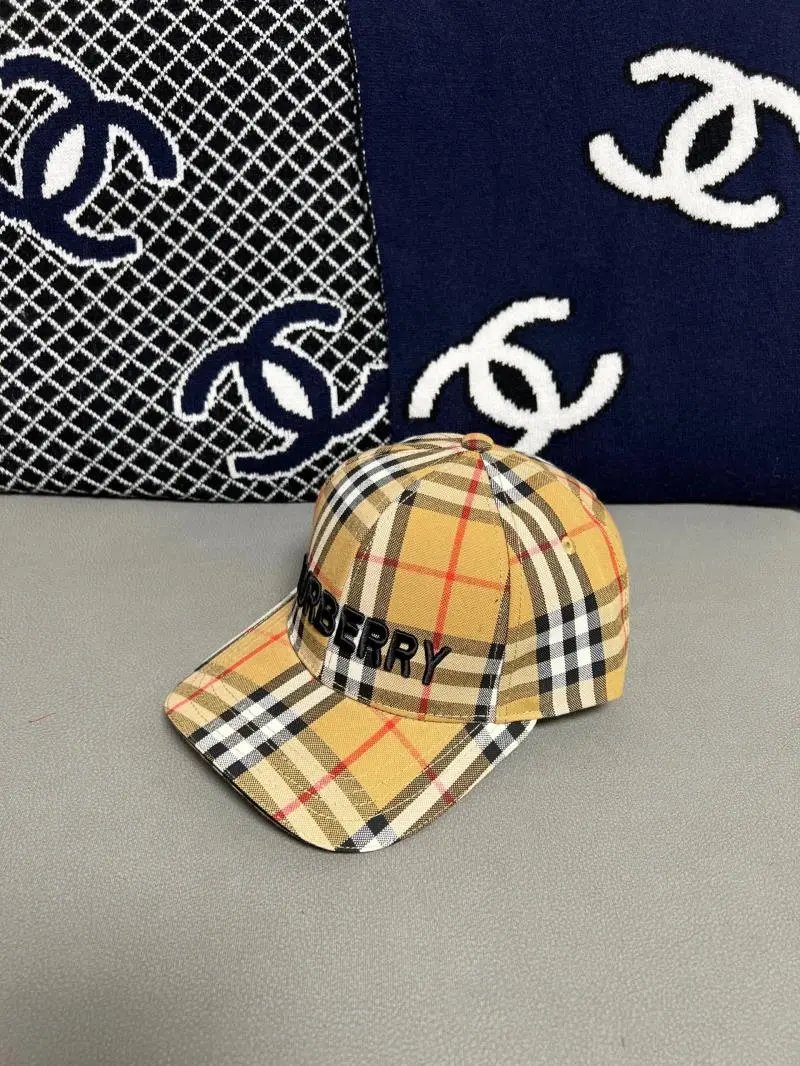 Burberry Yellow Plaid Baseball Cap