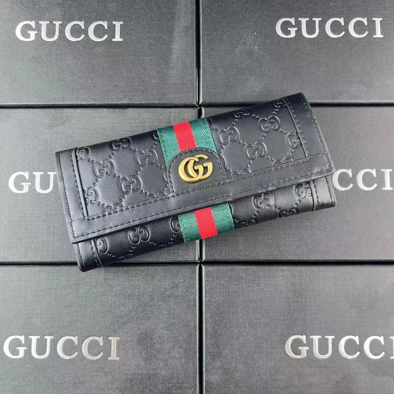 Gucci Black Embossed