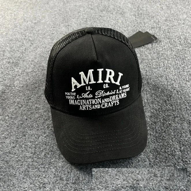 Amiri Black Trucker Cap