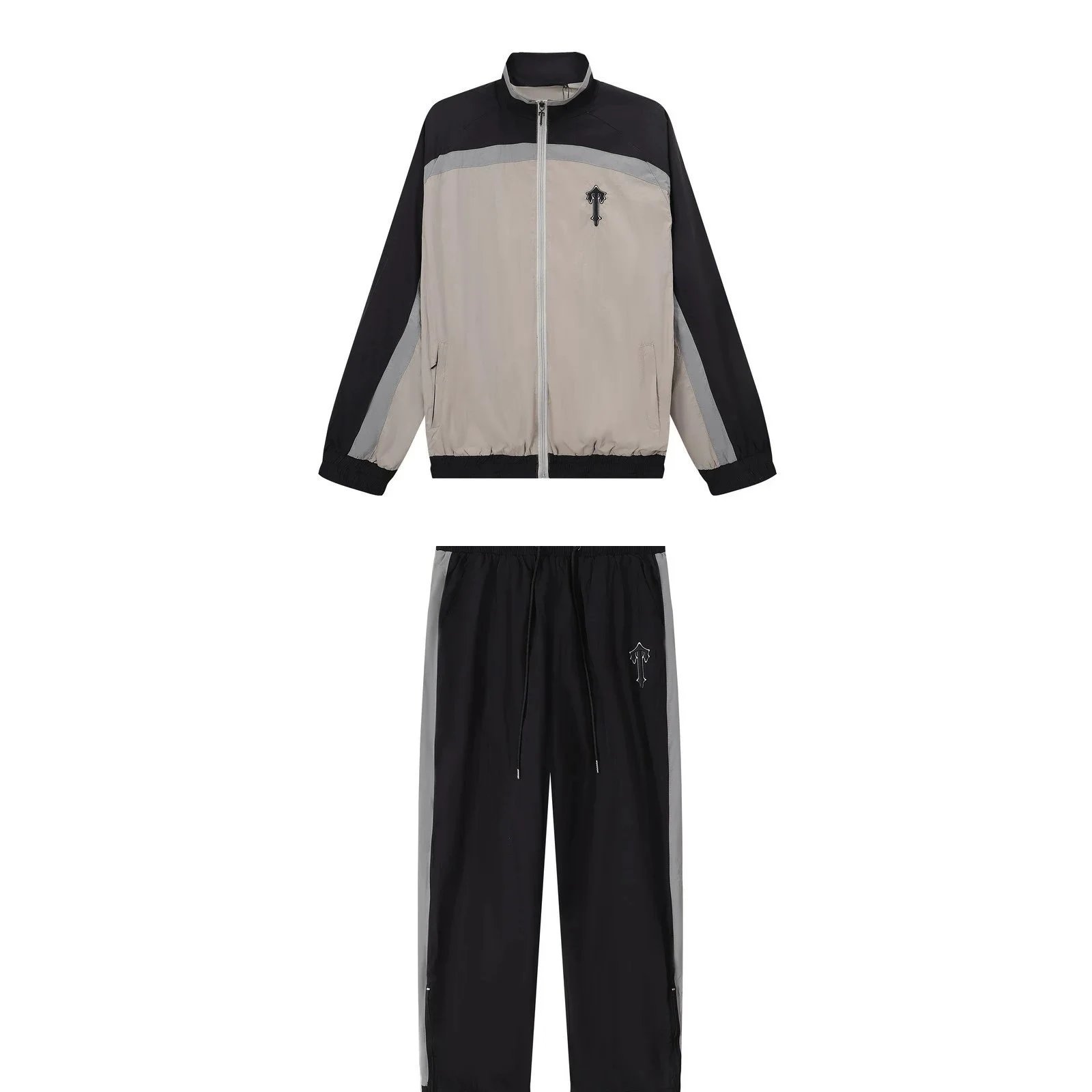 The North Face Beige and Black Track Suit