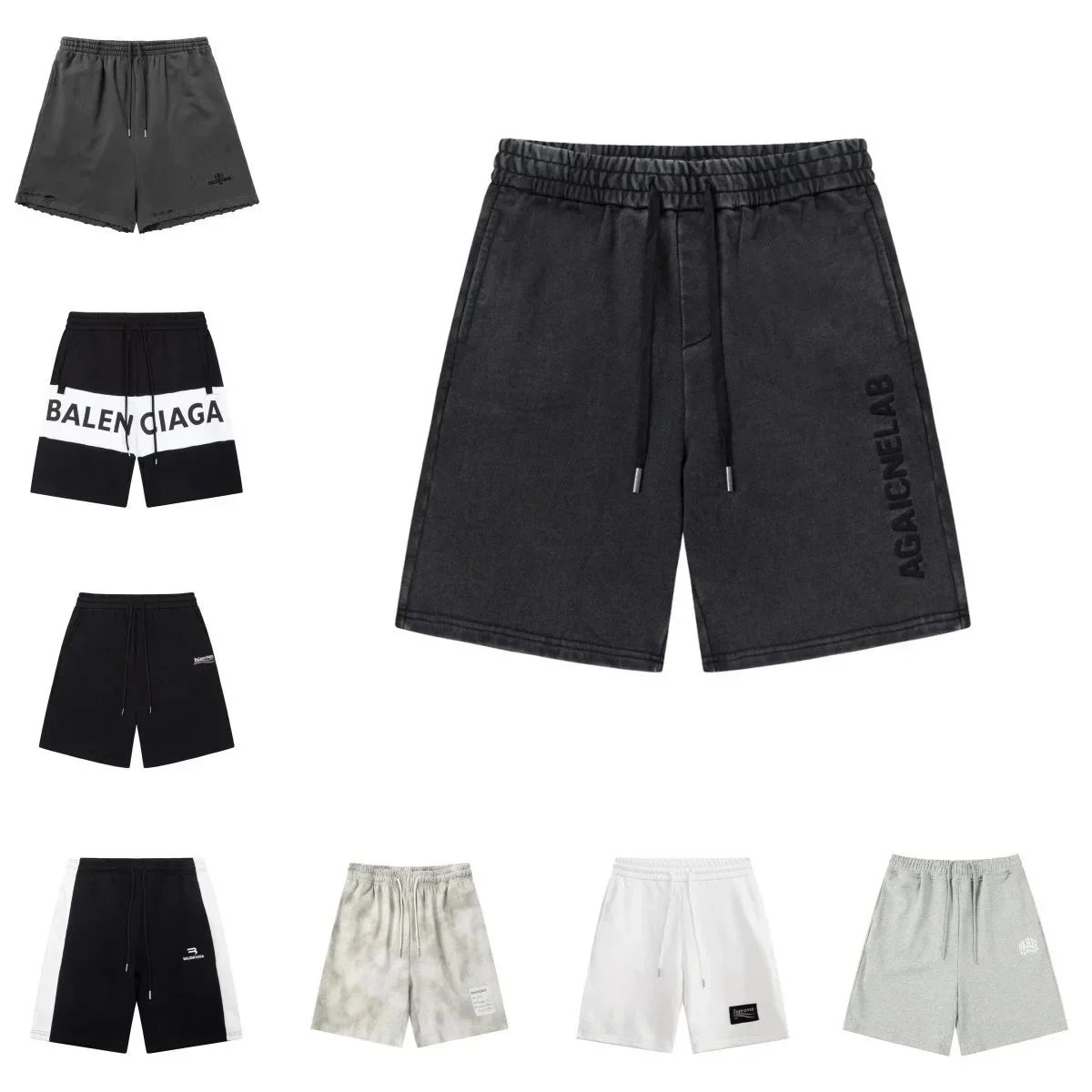 Balenciaga Black Drawstring Shorts