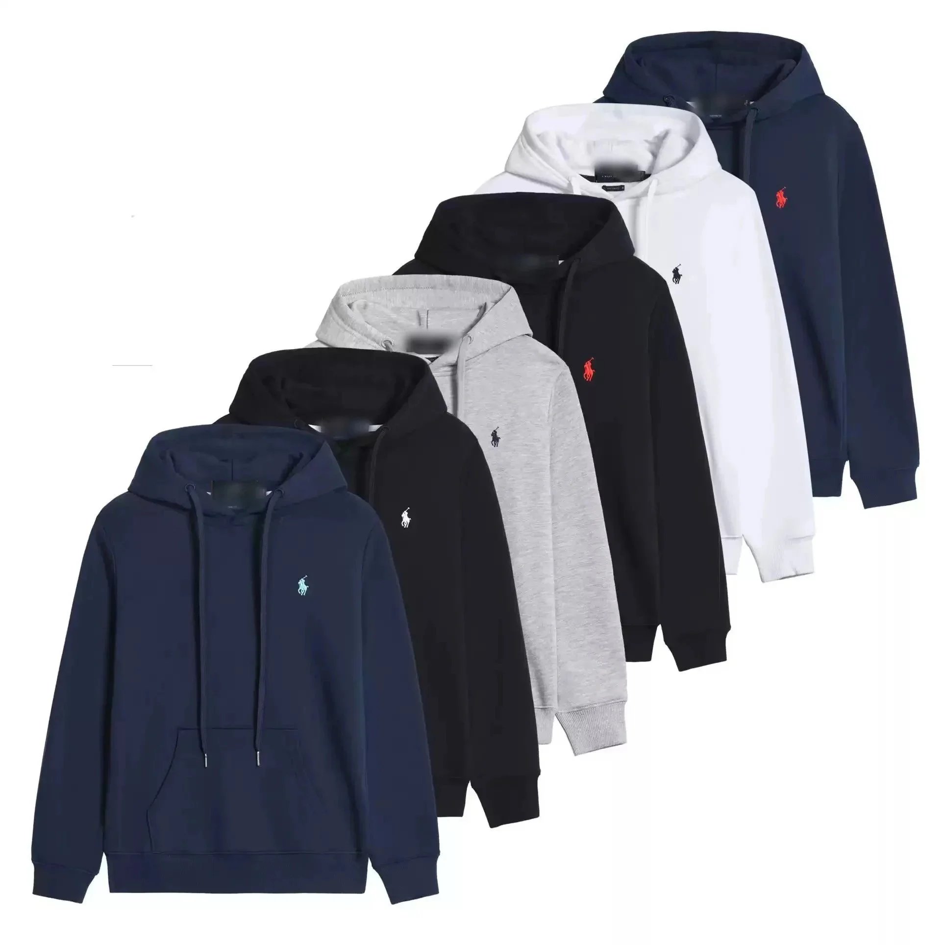Ralph Lauren Navy Hoodie with Embroidered Pony Logo