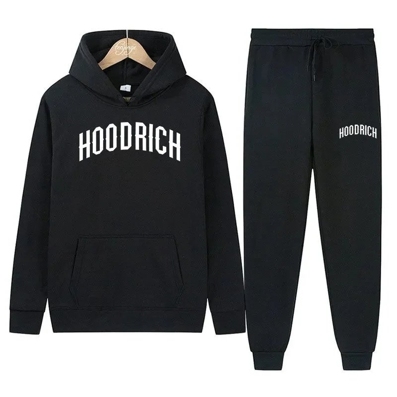 Hoodrich Black Hoodie and Sweatpants Set