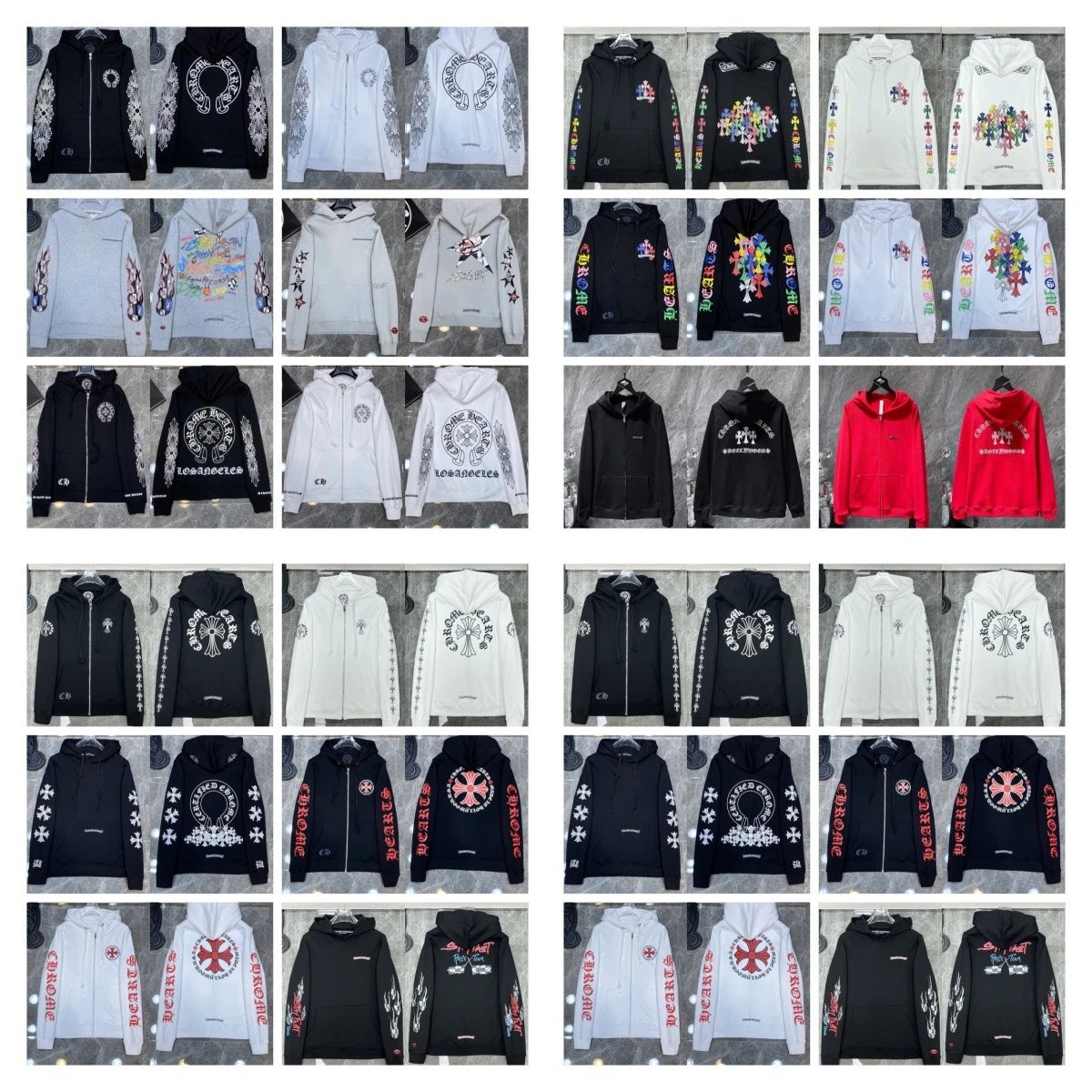 Chrome Hearts Black Zip-Up Hoodie