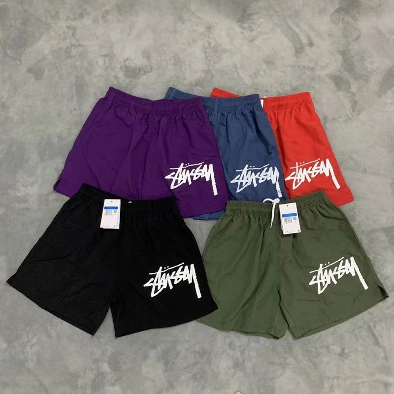 Stussy Black Elastic Waist Shorts