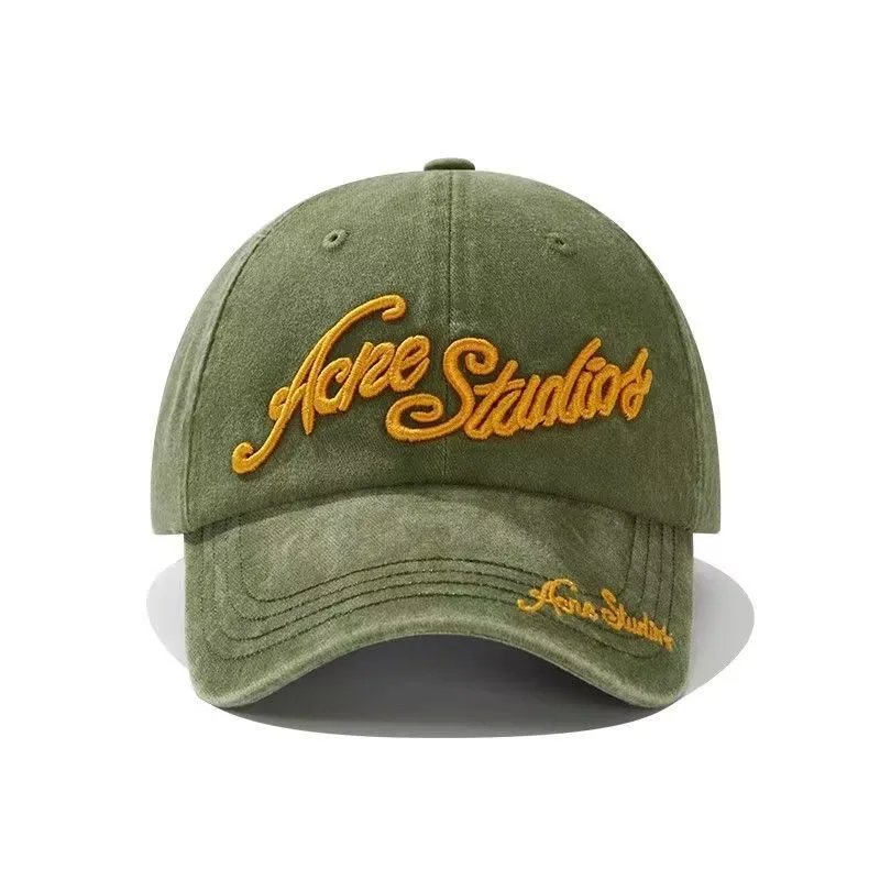Acne Studios Olive Green Baseball Cap