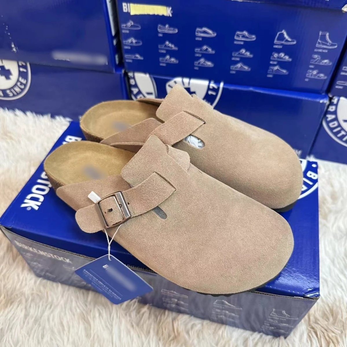 Birkenstock Taupe Clog Sandals