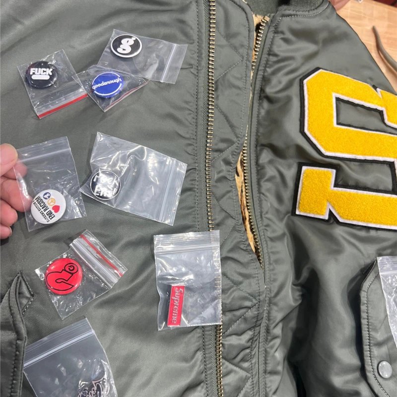 Green MA-1 Bomber Jacket with Yellow Patch Letters