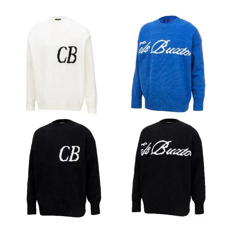 Coleman Button White, Blue, Black Crewneck Sweaters