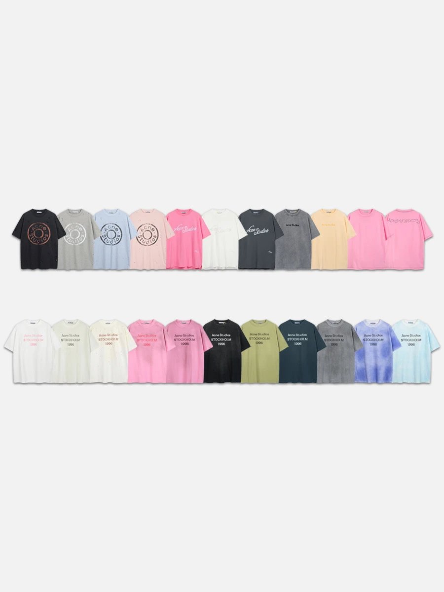 Acne Studios Multi Color Short Sleeve T-Shirts