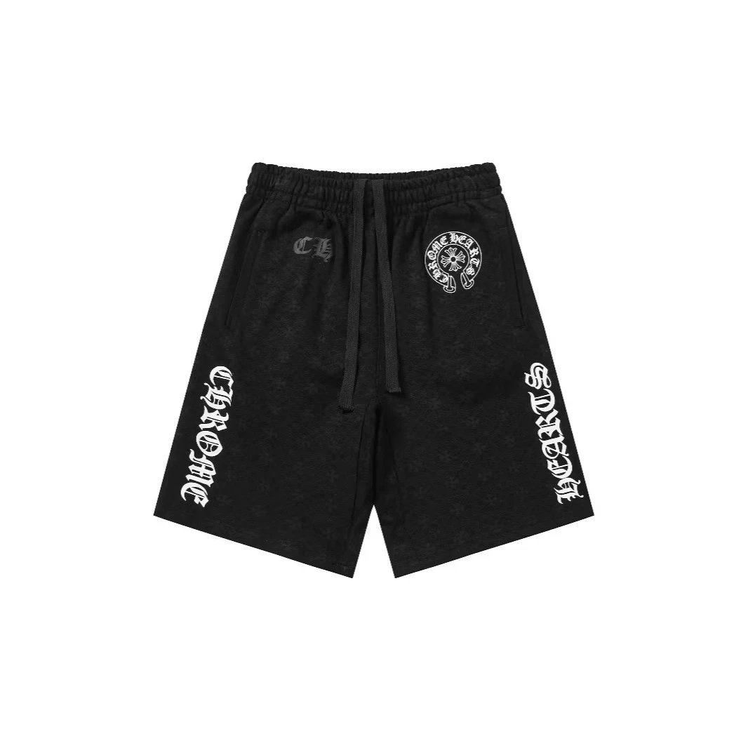 Chrome Hearts Black Drawstring Shorts