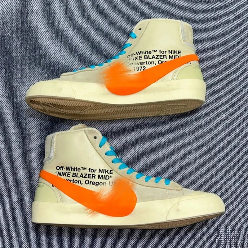 Off-White x Nike Blazer Mid Beige Sneakers