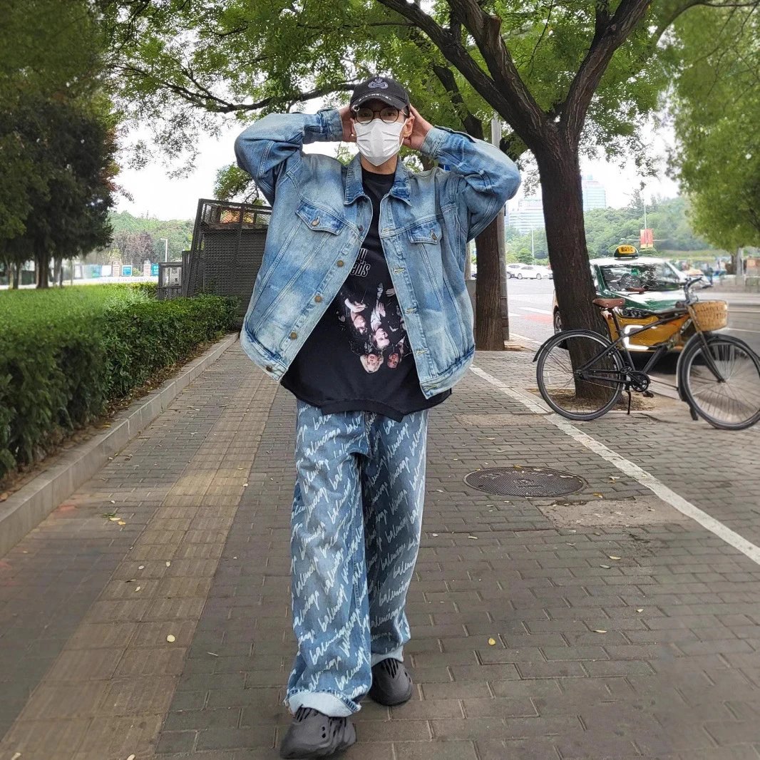 Balenciaga Blue Denim Jacket and Jeans Combo