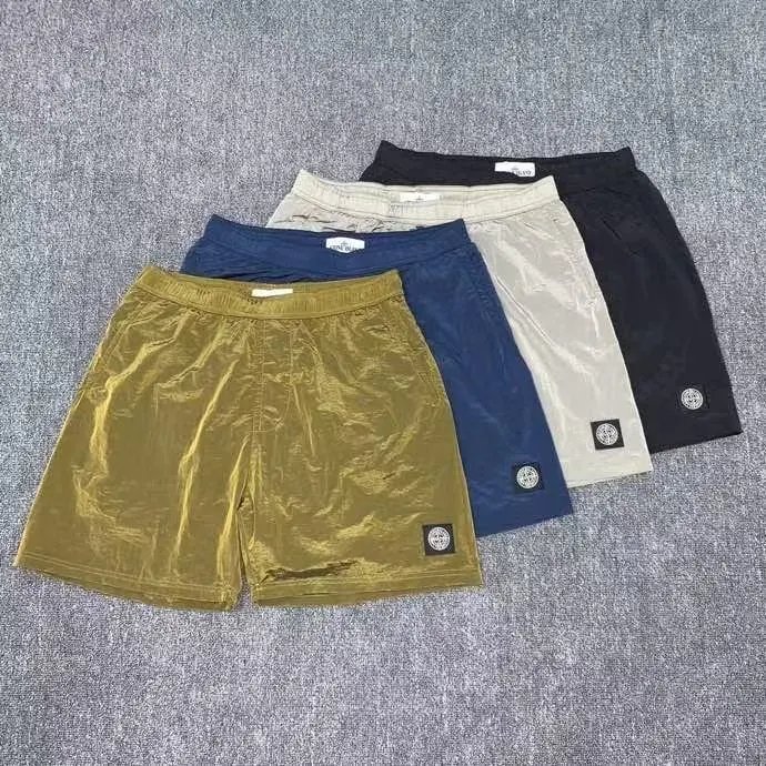 Stone Island Black Elastic Waist Shorts