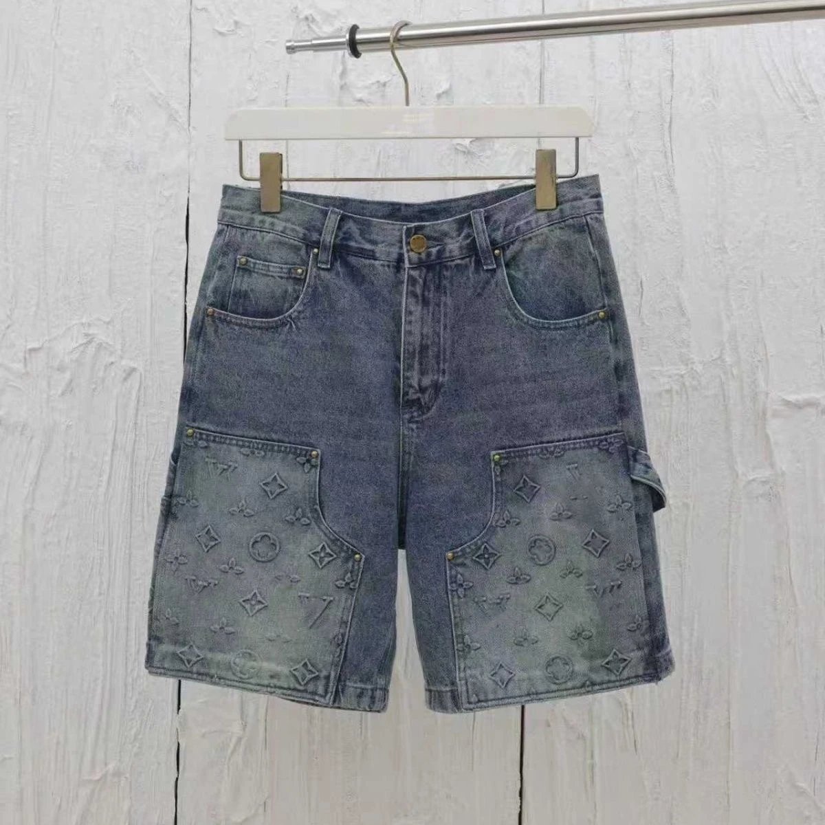 Louis Vuitton Blue Denim Cargo Shorts