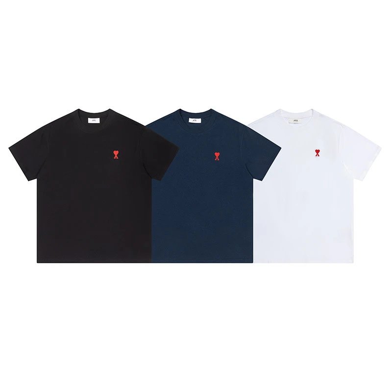 AMI Paris Black, Blue, and White T-Shirts