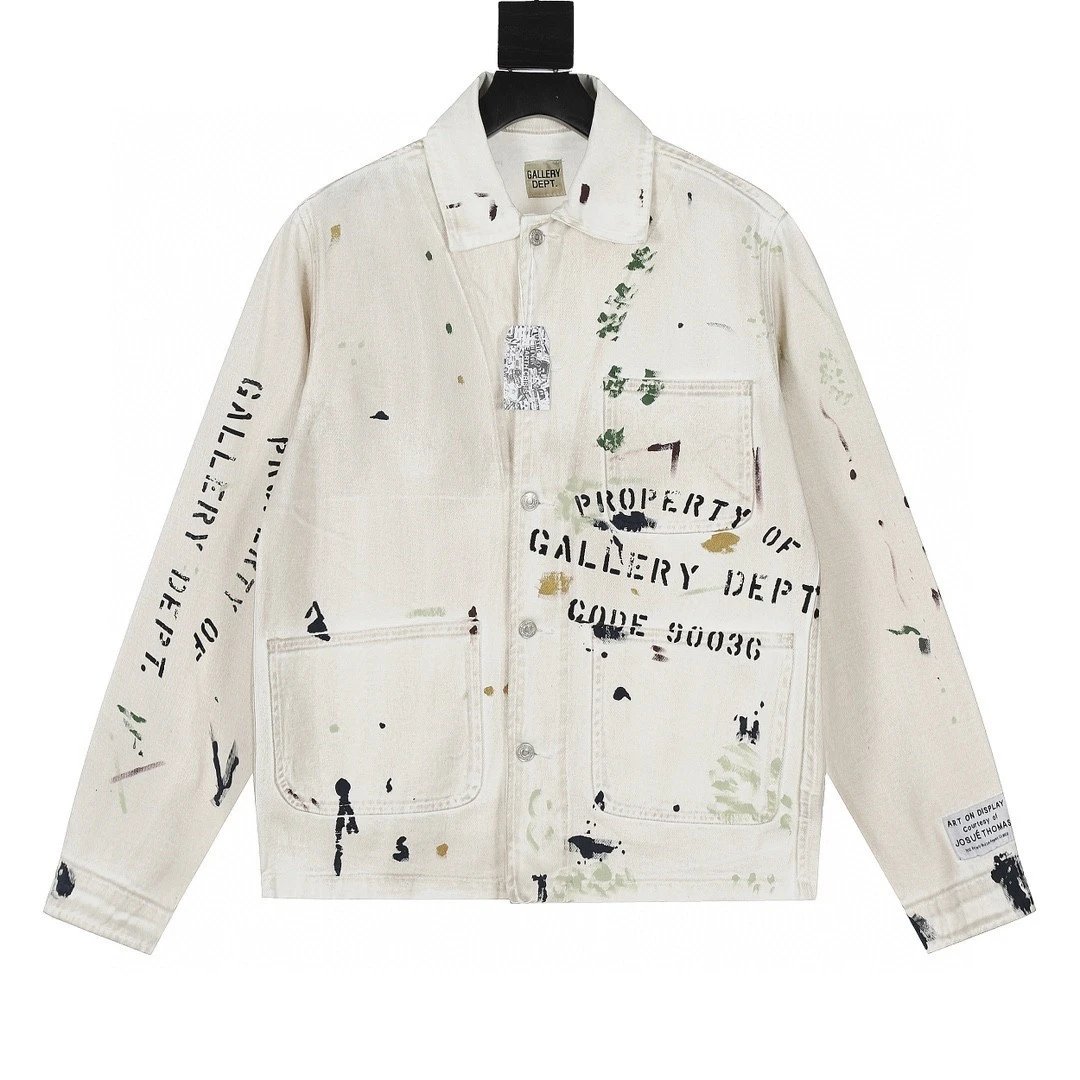 Gallery Dept White Paint Splatter Jacket