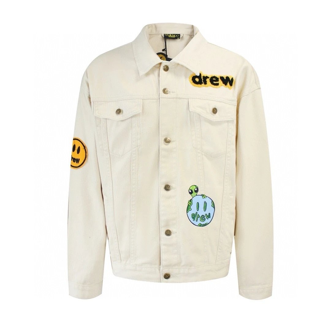 Drew White Denim Jacket