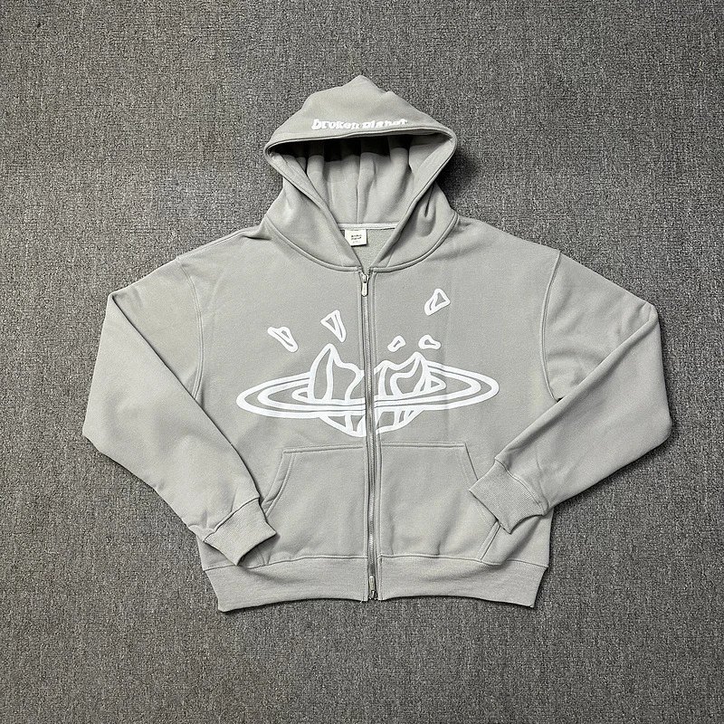 DTokensofGod Grey Zip-Up Hoodie