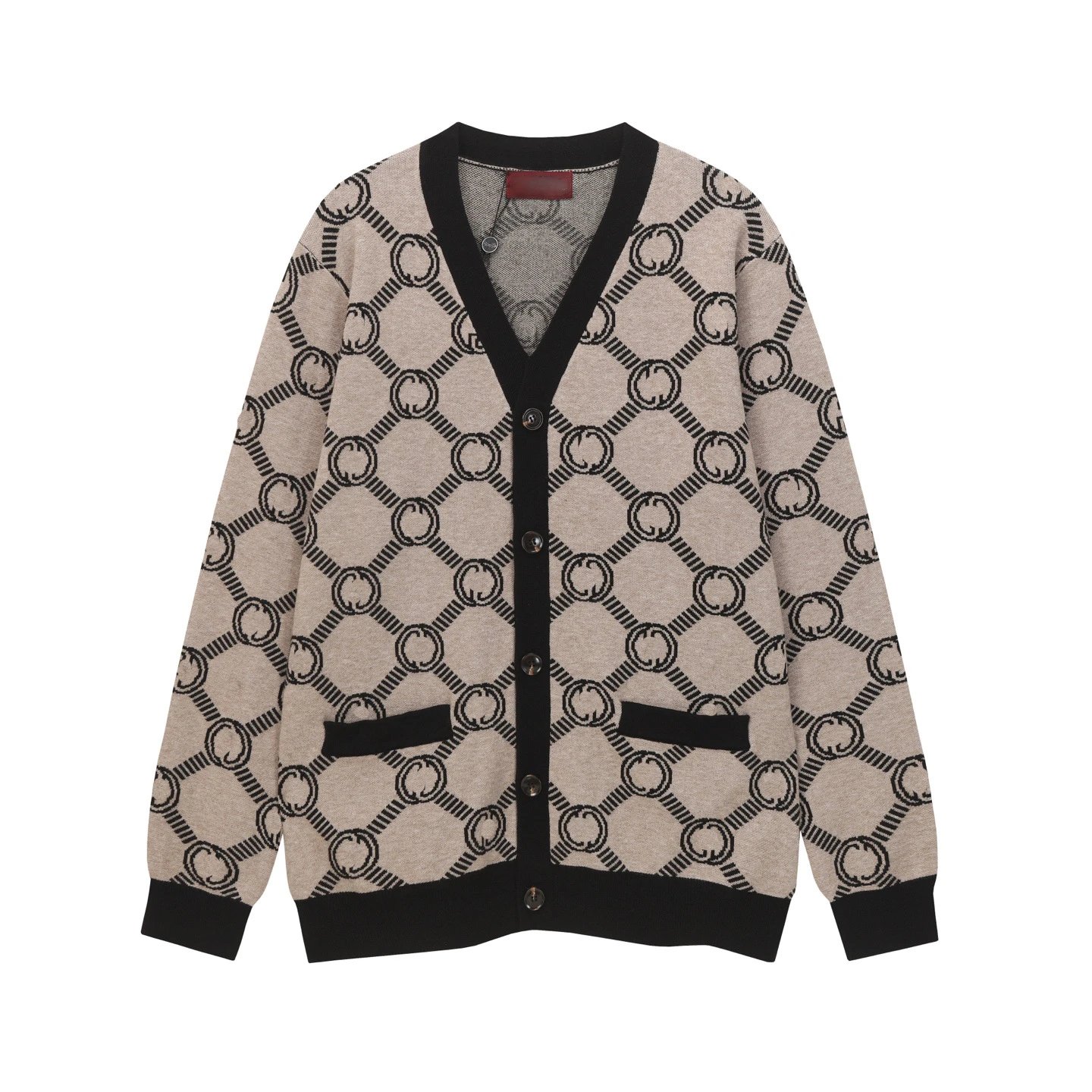 Gucci Beige Cardigan with Black Trim