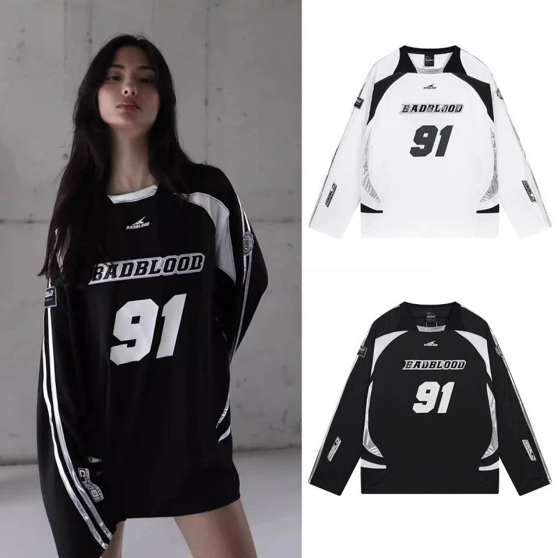 Badblood Black and White Long Sleeve Jersey 91