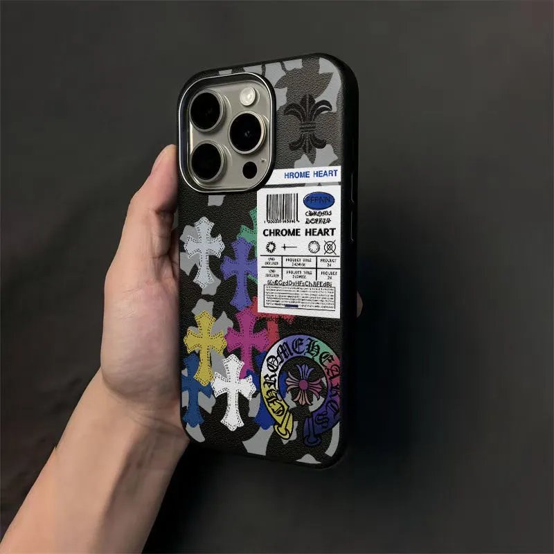 Chrome Heart Multicolor Cross Phone Case