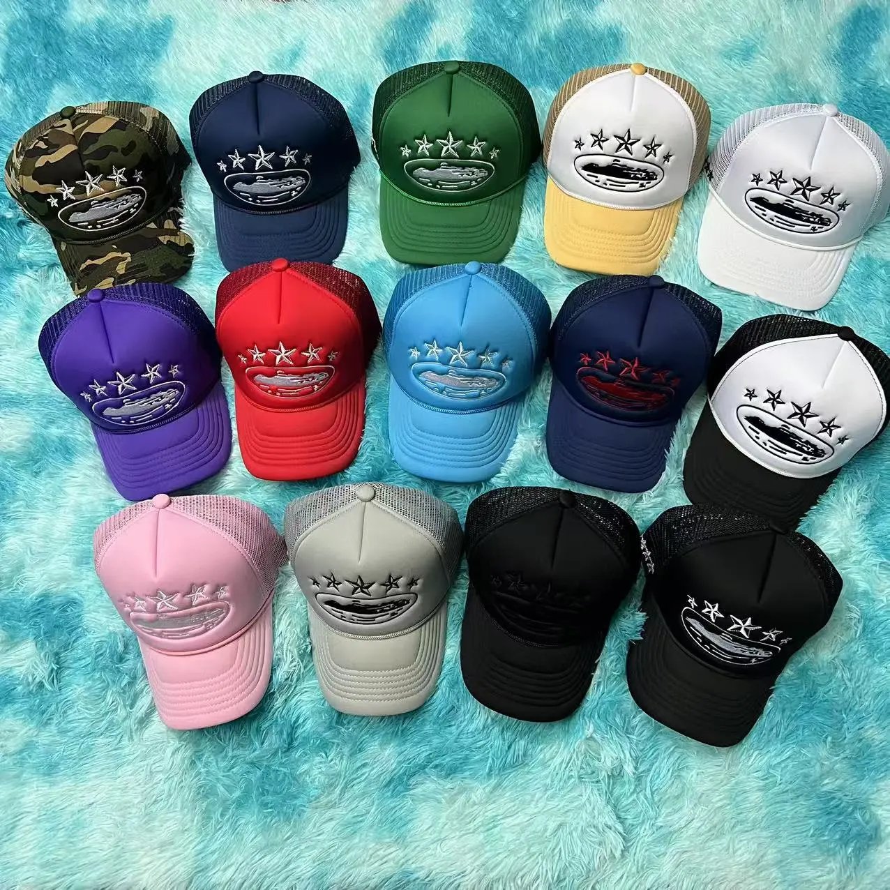 Trucker Hats with Embroidered Logo in Multiple Colors