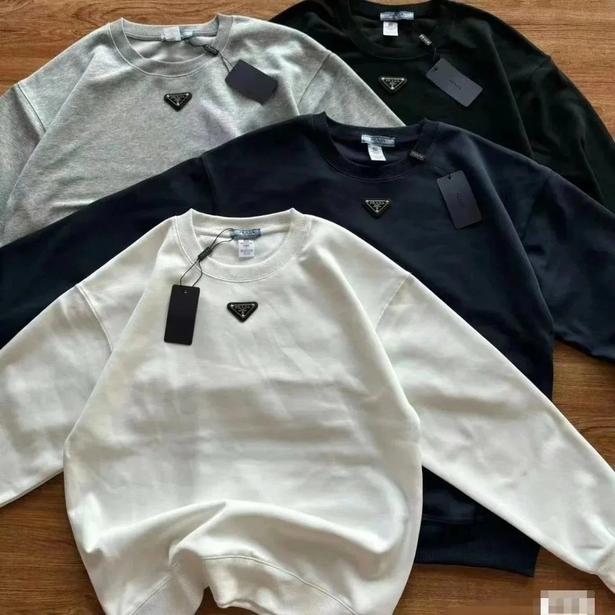 Prada White Crewneck Sweatshirt