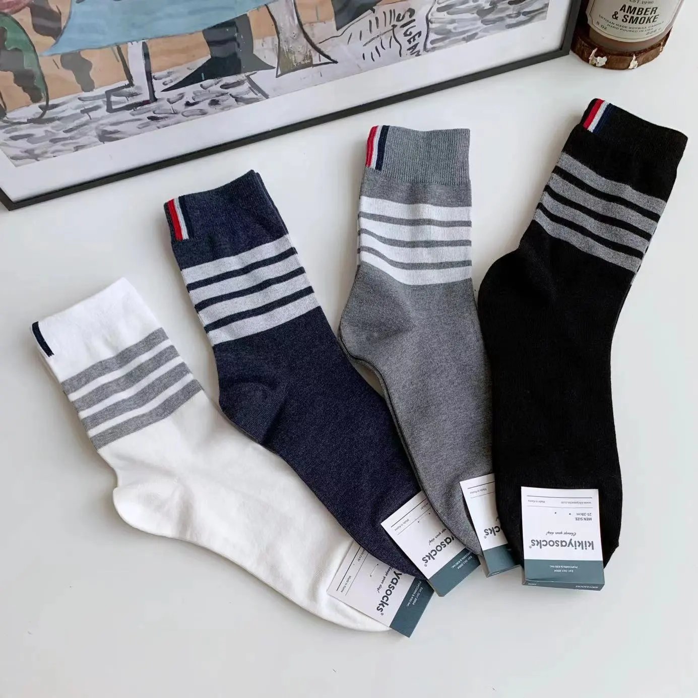 Kikiysocks Multi-Color Striped Socks