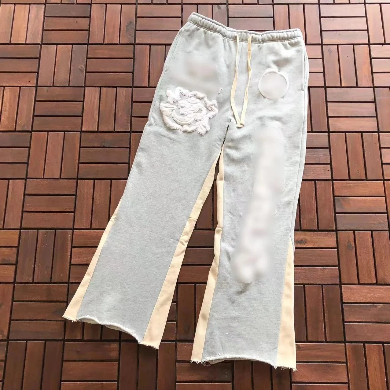 Gray Patchwork Flare