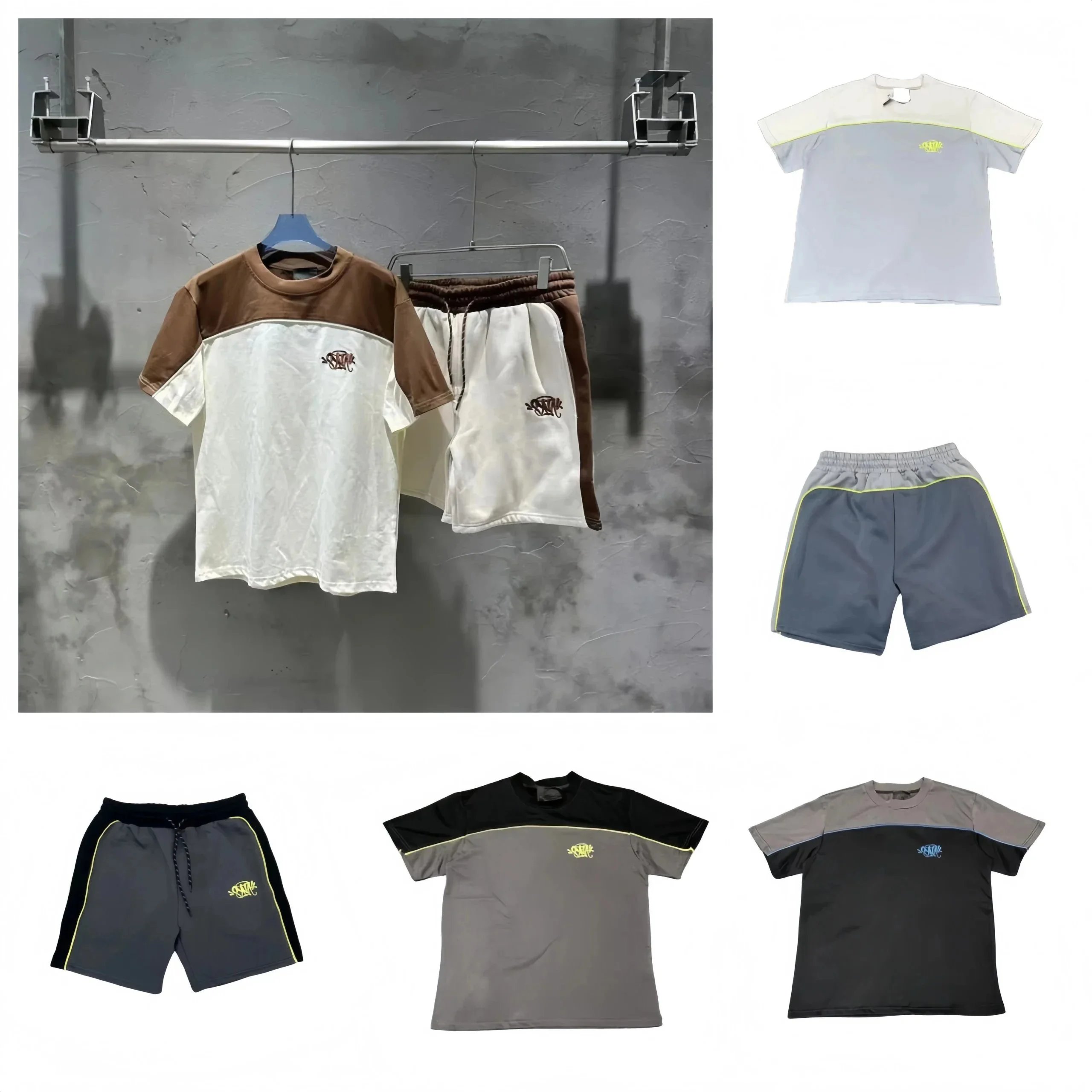 Color Block T-Shirt and Shorts Set