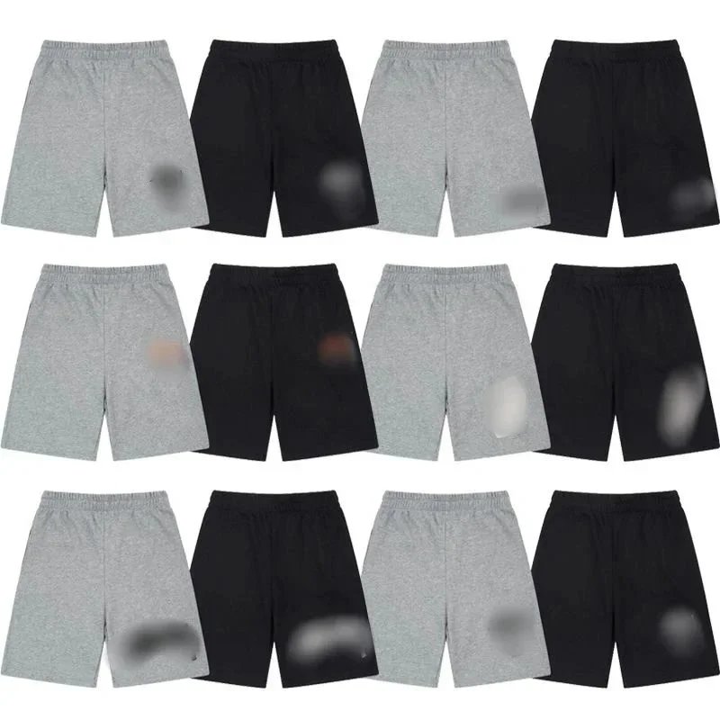 Black and Grey Cotton Shorts