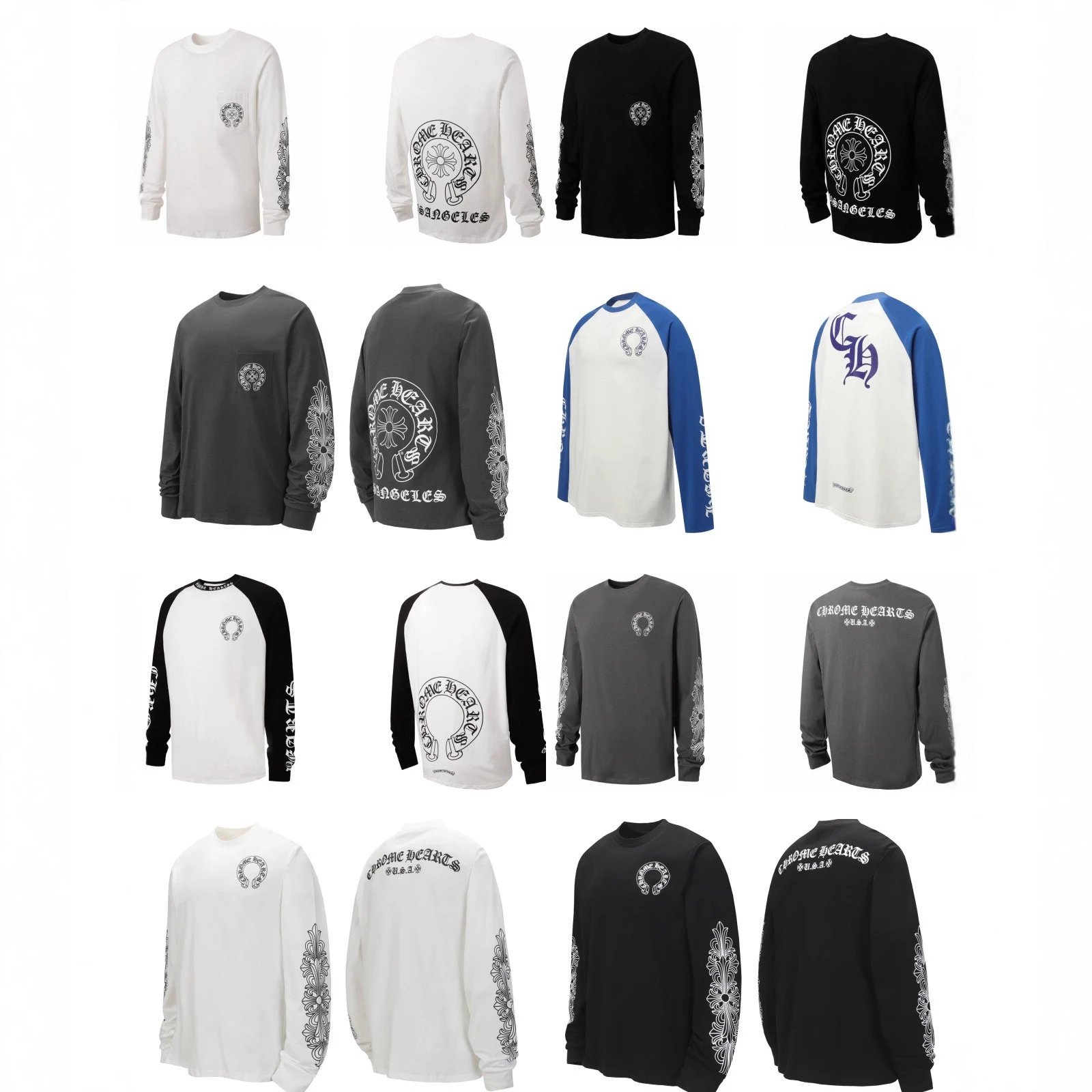 Chrome Hearts Black Long Sleeve T-Shirt