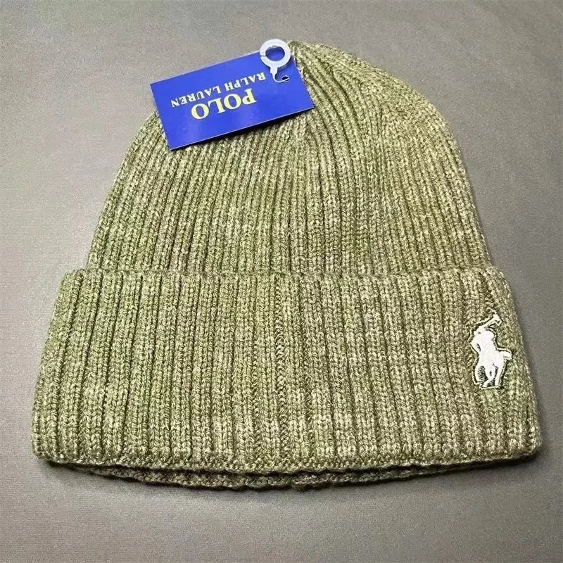 Ralph Lauren Olive Knit Beanie