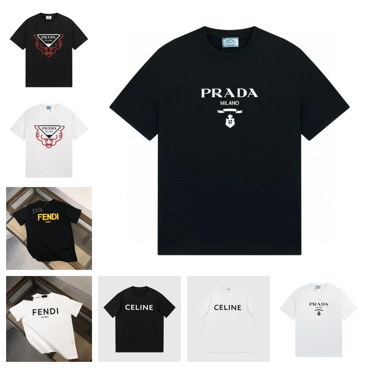 Prada Black Short Sleeve T-Shirt