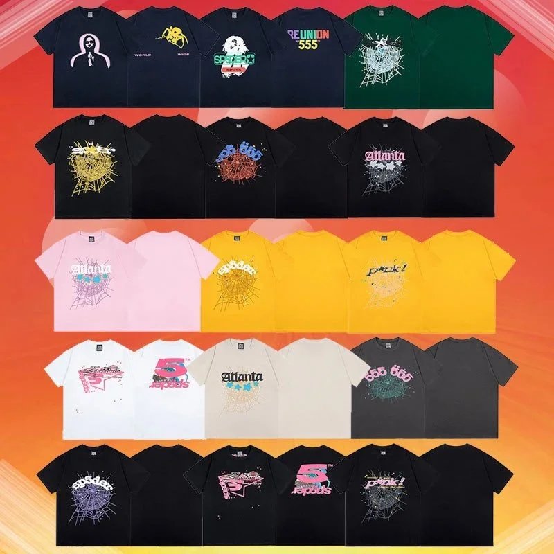 Spider 555 Atlanta Colorful Graphic T-Shirts