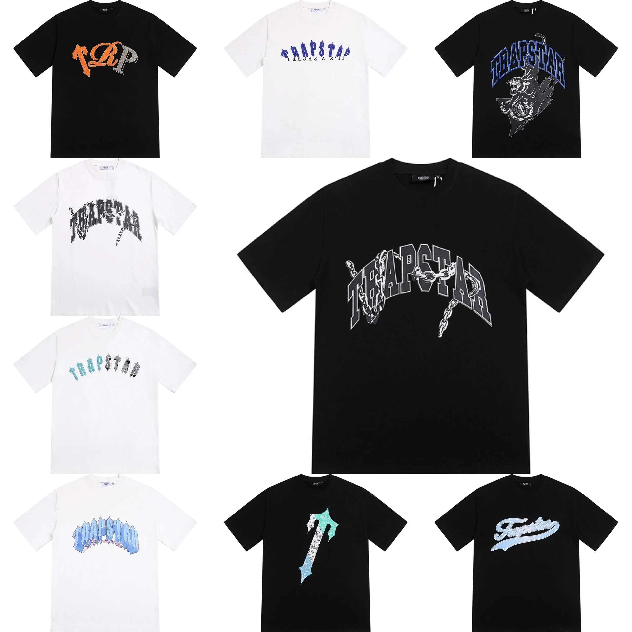Trapstar Black and White Short Sleeve T-Shirts