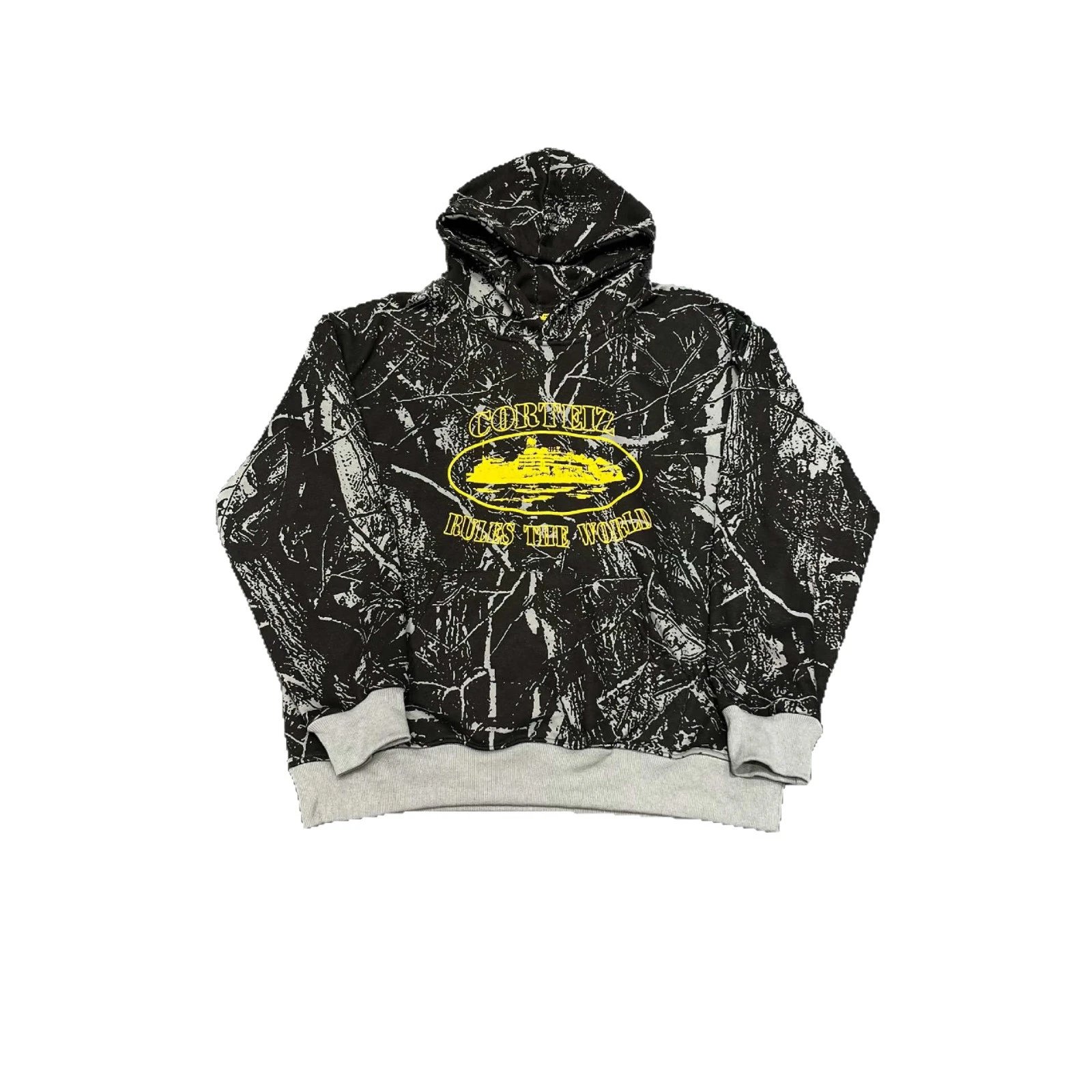 Cortez Black Hoodie with Gray Trim