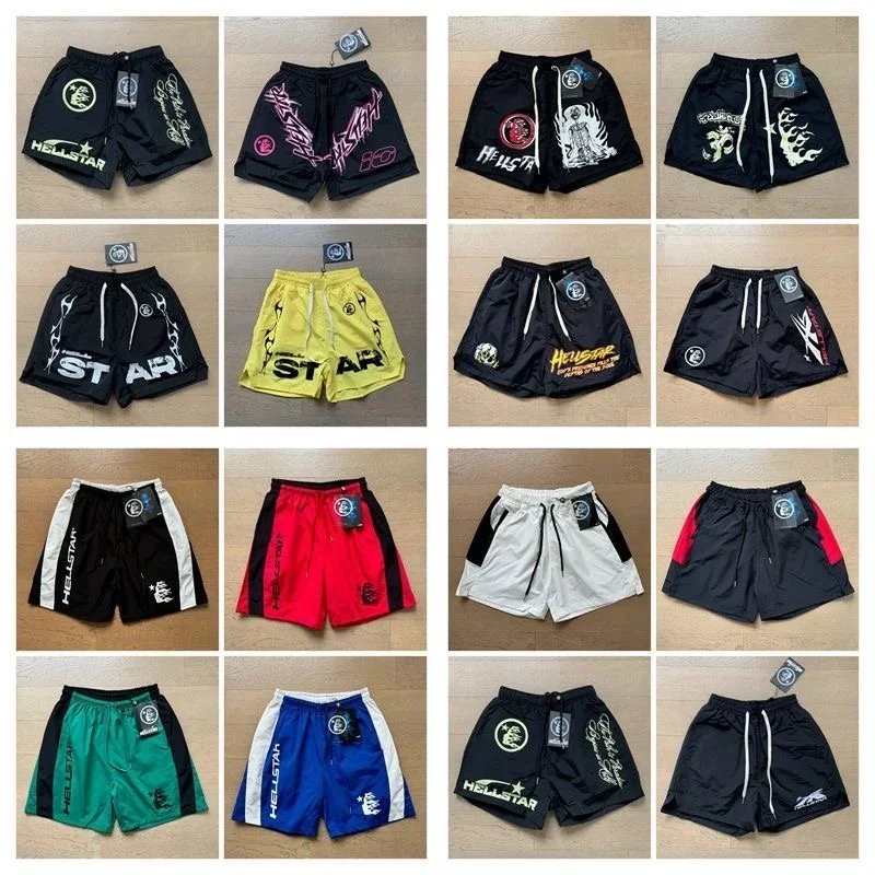 Hellstar Black and Color Drawstring Shorts