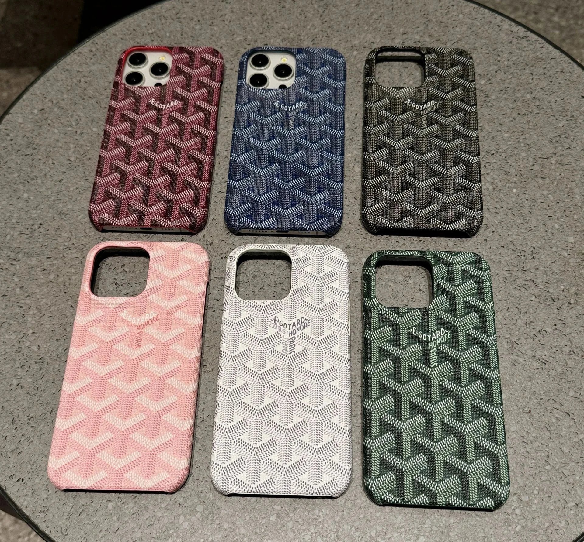 Goyard Patterned iPhone Case in Various Colors